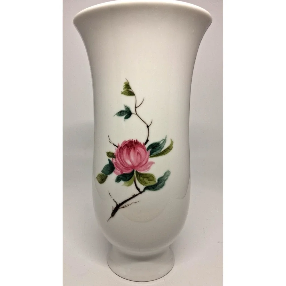 Kaiser Porcelain Vase by A.K.Kaiser CO made in Germany Bird w/Flower